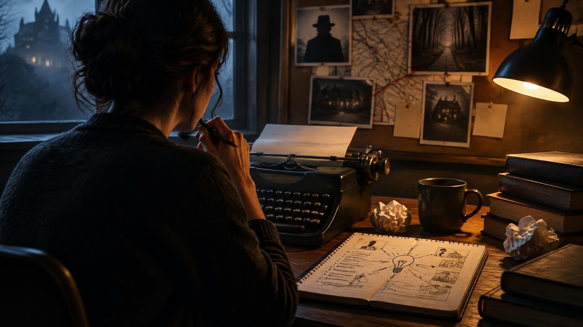 writer at typewriter
